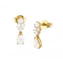 Guess Gold plated heart earrings with cubic zirconia Jardin JSBE04455JWYGT/U Guess Gold plated heart earrings with cubic zirconia Jardin JSBE04455JWYGT/U