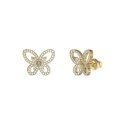 Guess Gold plated heart earrings with cubic zirconia Jardin JSBE04455JWYGT/U Guess Gold plated heart earrings with cubic zirconia Jardin JSBE04455JWYGT/U