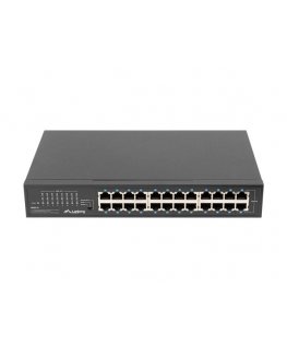 Lanberg RSGE-24 tinklo komutatorius Ne-valdomas Gigabit Ethernet (10/100/1000) 1U Juoda