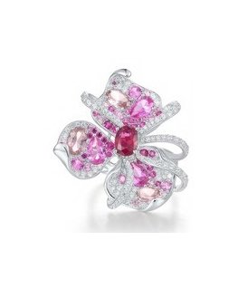 Shiny silver ring with cubic zirconia Jardin JSBR04486JWRH