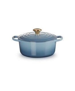 Le Creuset Round Baking Dish, 24 cm, chambray