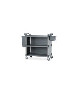 Amer Box Тележка с боковыми панелями для обслуживания, максимальная нагрузка до 150 кг, 3 полки, размеры 842x486 мм