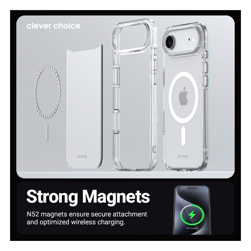 Crong Clear MAG Cover Case with MagSafe for iPhone 17 Pro - Clear – 2