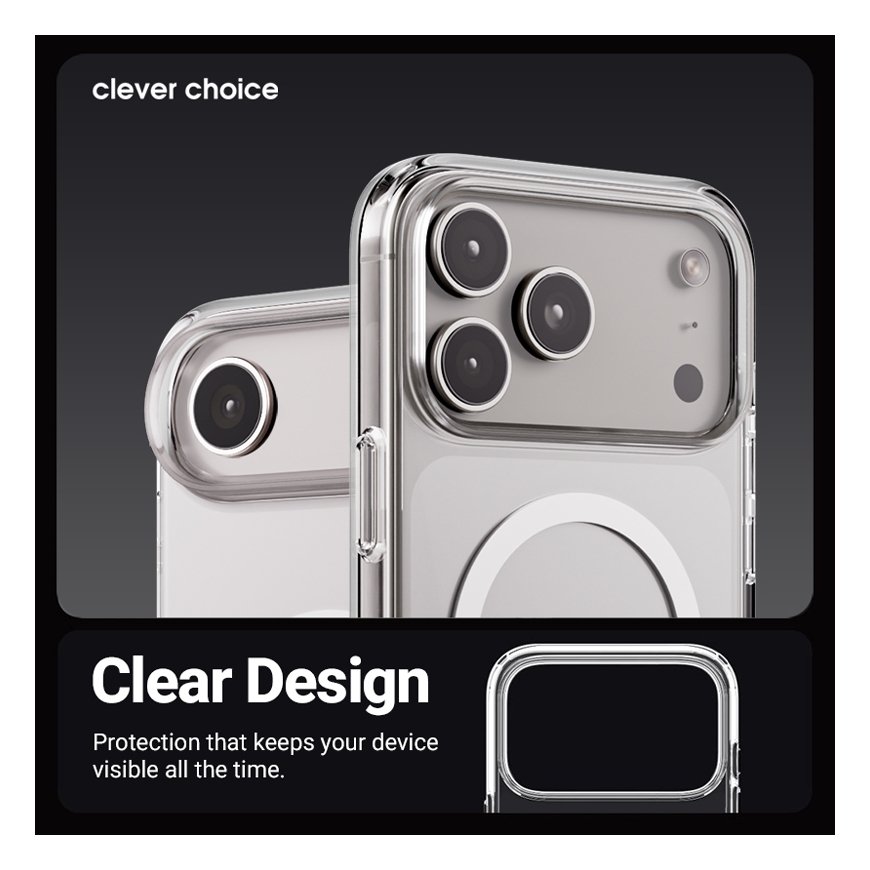 Crong Clear MAG Cover Case with MagSafe for iPhone 17 Pro - Clear – 4