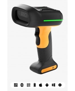 Inateck BCST-75 Käeshoitav vöötkoodiluger 2D Must, Kollane