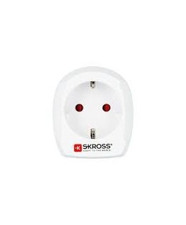 Skross 1.500230-E адаптер сетевой вилки Тип D (UK) Тип C (Europlug) Белый
