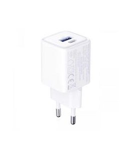 3MK Hyper Charger PD 33W GaN QC4+ PPS AFC FCP SCP USB-A + USB-C võrguadapter, valge
