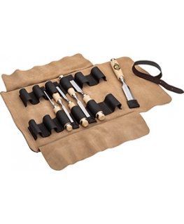 Kirschen Chisel Set in Leather Case, 6-piece.
