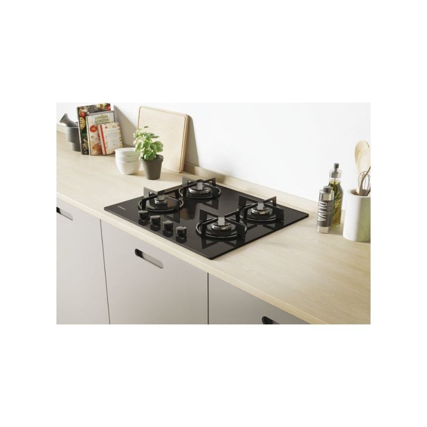 Candy CVW6BB keittolevy musta Kiinteä 59.5 cm Kaasuliesi 4 alue(tta) – 4