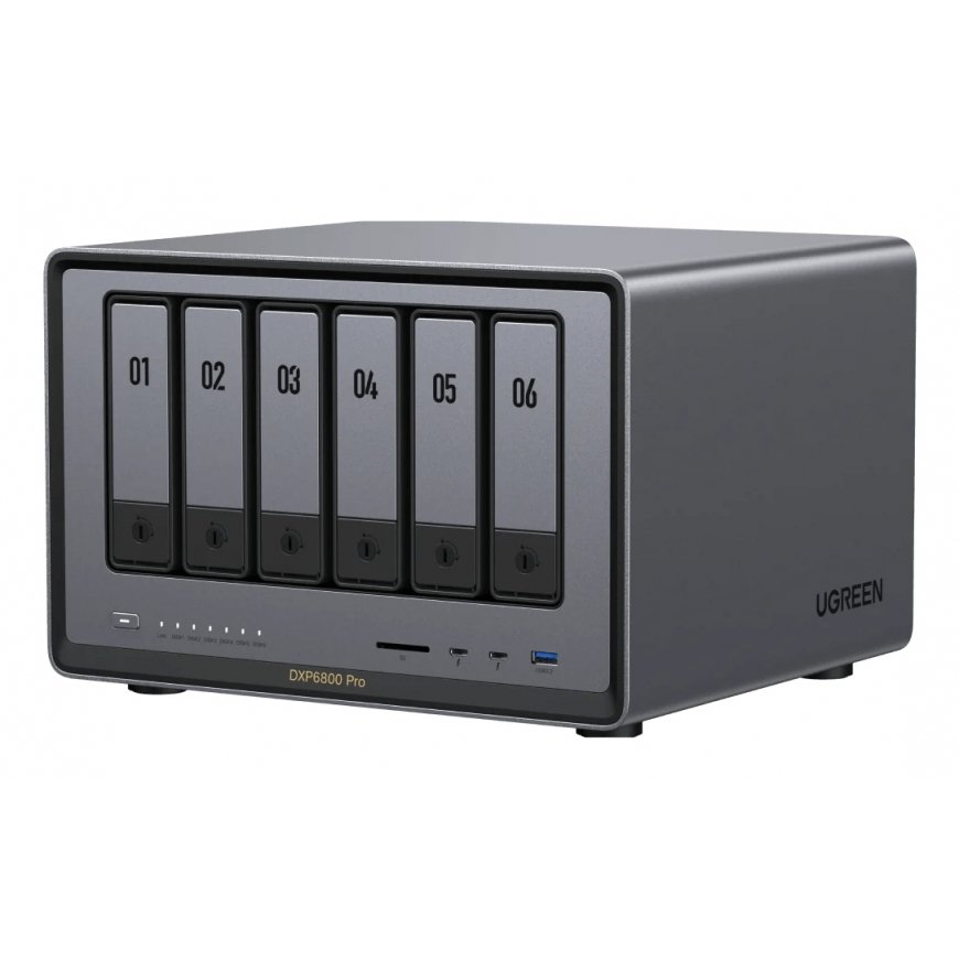 Ugreen NASync DXP6800 Pro NAS Kompakti Intel® Core™ i5 i5-1235U 8 GB DDR5 0 TB UGOS Pro musta