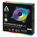 ARCTIC P14 PWM PST A-RGB 0dB Datora korpusam Ventilators 14 cm Melns 1 pcs ARCTIC P14 PWM PST A-RGB 0dB Datora korpusam Ventilators 14 cm Melns 1 pcs