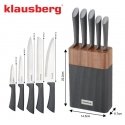 6-piece knife set with acacia block, stainless steel, Klausberg, 6-piece knife set with acacia block, stainless steel, Klausberg,