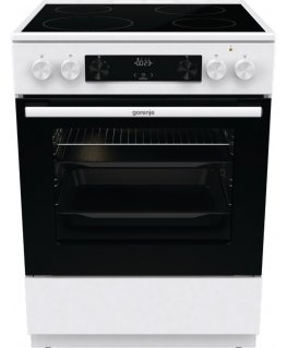 Gorenje GEC6C40WD Pastatoma viryklė Elektrinis Keraminis Juoda, Balta