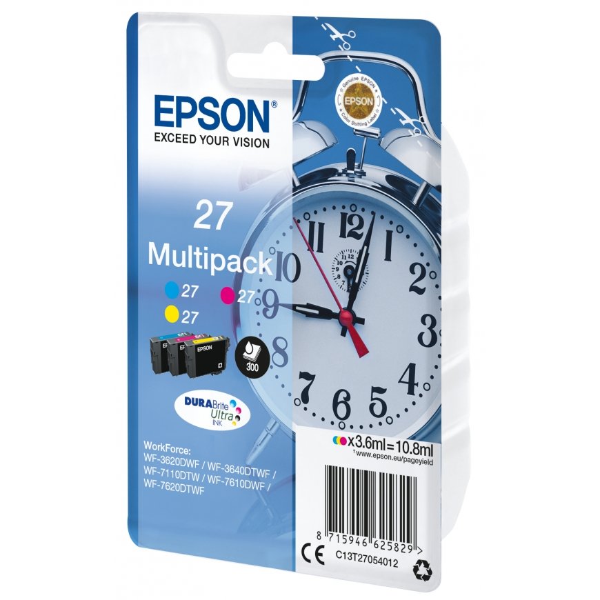 Epson Alarm clock C13T27054012 tintes kārtridžs 1 pcs Oriģināls Standarta produktivitāte Tirkīzzils, – 2