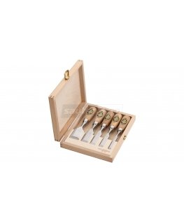 Cherry Short Chisel Set in Wooden Box, 5-pc.