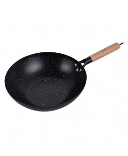 WOK frying pan 30 cm, carbon steel, marble non-stick coating, wo