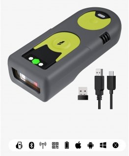 Inateck BCST-42 Handheld bar code reader 2D CMOS Black, Green, Grey