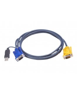 ATEN 2L-5202UP KVM kabelis Juoda 1,8 m