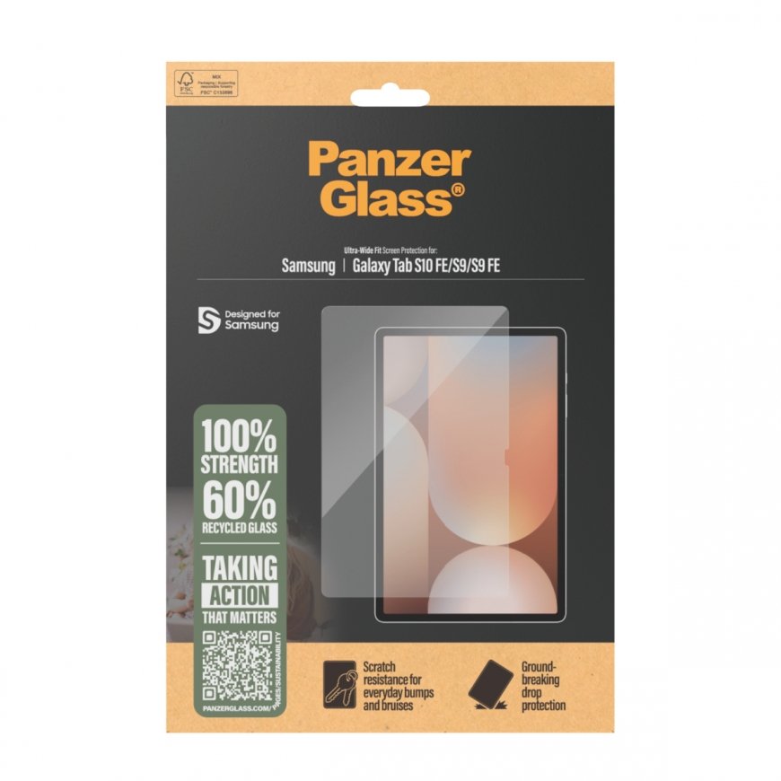 PanzerGlass ® Screen Protector Samsung Galaxy Tab S10 FE | S9 | S9 FE | Ultra-Wide Fit – 3