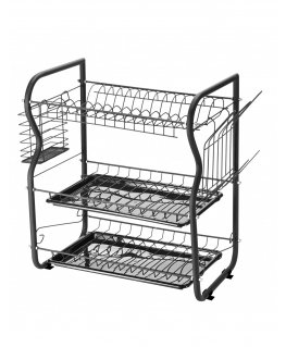 Rosberg 55R53000OB dish dryer, 3 levels, 43x24x45 сm., Black
