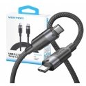 USB-C į USB-C kabelis Vention USB 3.2 5A 10Gbps 1m juodas USB-C į USB-C kabelis Vention USB 3.2 5A 10Gbps 1m juodas
