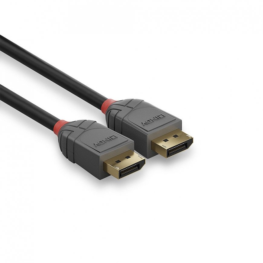 Lindy 36481 DisplayPort-kaapeli 1 m musta, Harmaa – 3