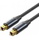Vention 5m melnā optiskā audio kabelis ar alumīnija savienotāju Vention 5m melnā optiskā audio kabelis ar alumīnija savienotāju