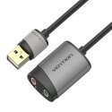 Vention USB External Sound Card 0.15M Gray Metal Type Vention USB External Sound Card 0.15M Gray Metal Type