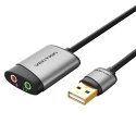Vention USB External Sound Card 0.15M Gray Metal Type Vention USB External Sound Card 0.15M Gray Metal Type