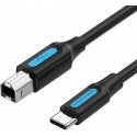 USB 2.0 Type C Male to Type B Male Printer Cable 1m