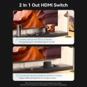 Vention 2-Port Bi-Directional 8K HDMI Switcher Gray Aluminium Alloy Type Vention 2-Port Bi-Directional 8K HDMI Switcher Gray Aluminium Alloy Type