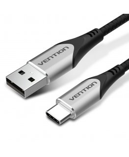 Vention CODHH USB kabelis USB 2.0 2 m USB A USB C Alumīnijs, Melns