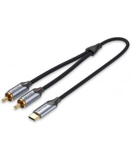 Кабель Audio Vention USB-C на 2RCA мужской 2м