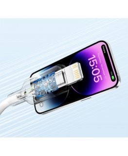 Кабель USB-C на Lightning 3A 480Mbps 1м белый
