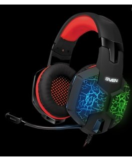 SVEN AP-U988MV headphones/headset Wired & Wireless Head-band Gaming Black, Red