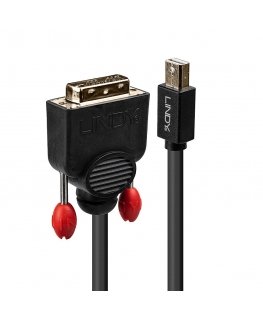 Lindy 41953 videokaapeli-adapteri 3 m Mini DisplayPort DVI-D musta
