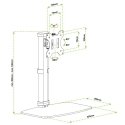 Techly ICA-LCD 260 monitor mount / stand 68.6 cm (27") Desk White Techly ICA-LCD 260 monitor mount / stand 68.6 cm (27") Desk White