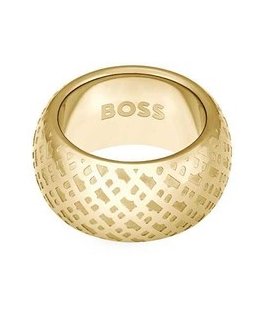 Guess Glittering Gold Plated Ring with Cubic Zirconia Jardin JSBR04480JWYG
