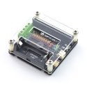 Dfrobot Micro:IO-BOX - laajennuslevy sisäänrakennetulla Li-ion akkuholsterilla.