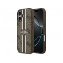 Чехол Guess 4G Printed Stripes MagSafe для iPhone 17 коричневый Чехол Guess 4G Printed Stripes MagSafe для iPhone 17 коричневый