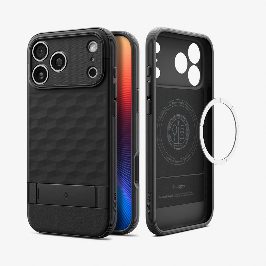 Spigen Parallax S (MagFit) mobiliojo telefono dėklas 17,5 cm (6.9") Juoda – 2