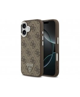 GUESS kate, mõeldud IPHONE 17-le, ühilduv „MagSafe“ GAHMP17SP4TSRCMW (PU 4G kolmnurkse logoga SL), pruun
