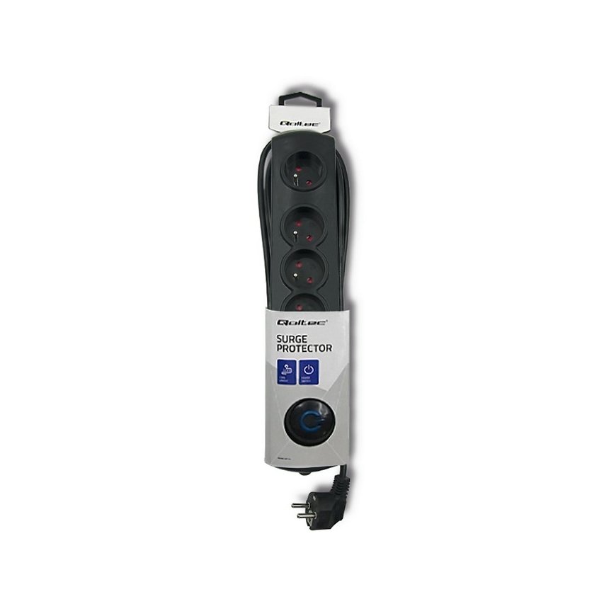 Qoltec 50271 сетевой фильтр Черный 5 розетка(и) 230 V 3 m – 5