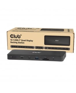 CLUB3D 14-1 USB-C Quad Display Docking Station Telakointi USB4