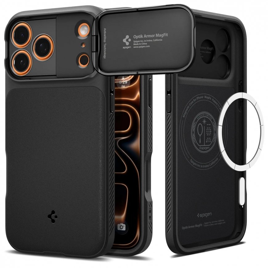 Spigen Optik Armor (MagFit) iPhone 17 Pro Max Case Black – 2
