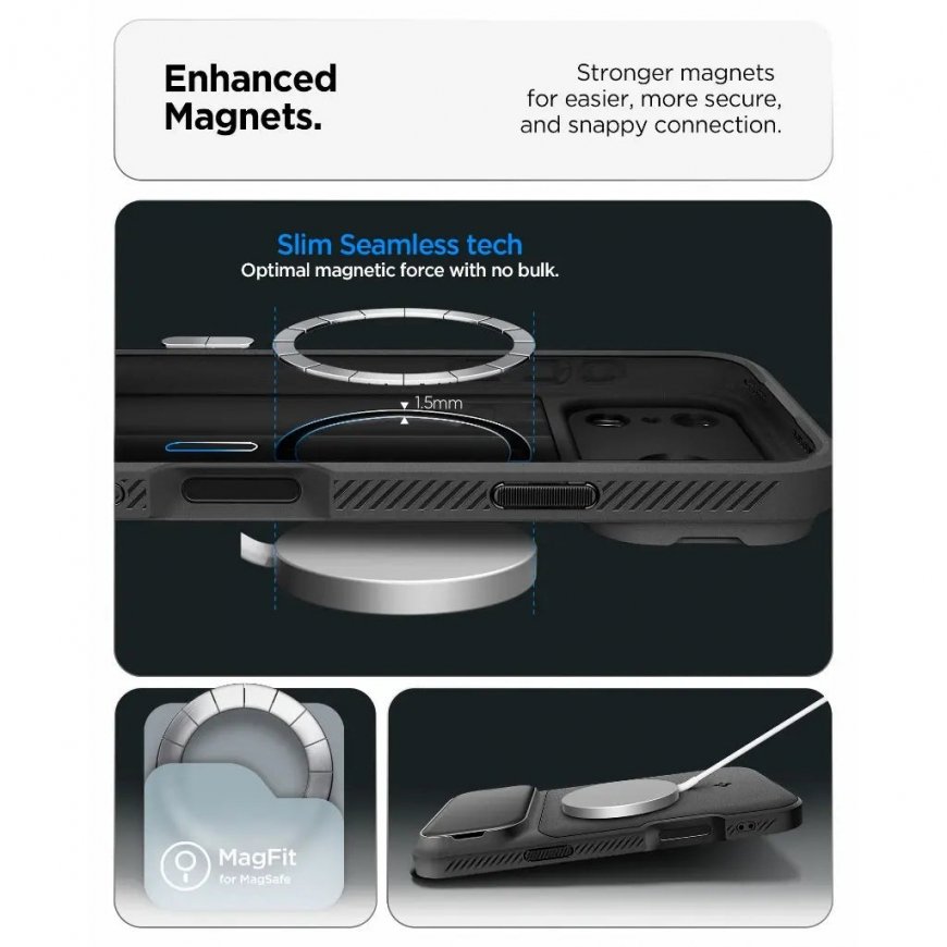 Spigen Optik Armor (MagFit) matkapuhelimen suojakotelo 17,5 cm (6.9") Suojus musta – 5