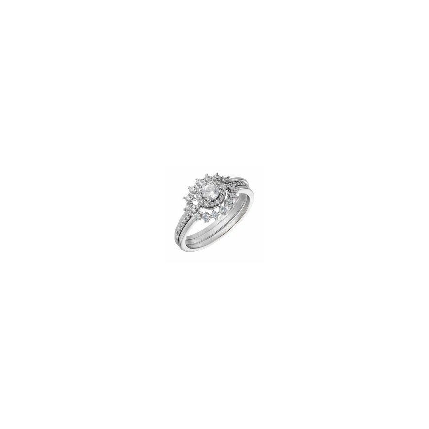 Guess Designer sudraba gredzens ar Nuances kristāliem JSBR04542JWRH – 2
