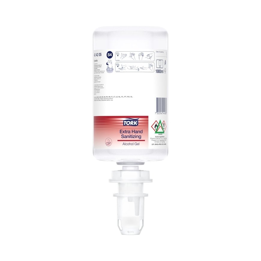 Tork Extra Alcohol Gel Hand Sanitizer (424205) S4, 1l