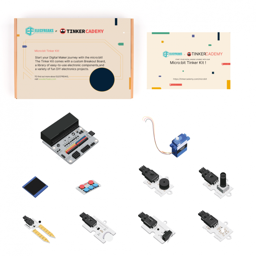 ElecFreaks Micro:bit Tinker Rinkinys - be Micro:bit mikrovaldiklio