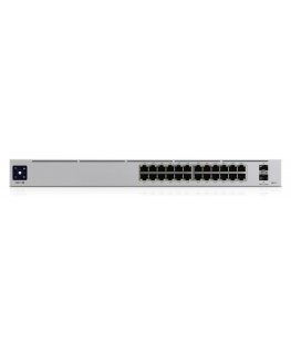 Ubiquiti UniFi Pro 24-Port PoE Hallittu L2/L3 Gigabit Ethernet (10/100/1000) Power over Ethernet -tuki 1U Hopea